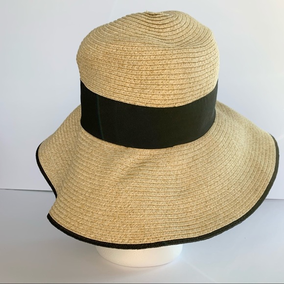 Scala Straw Paper Bow Wide Brim Sun Hat - Picture 8 of 11